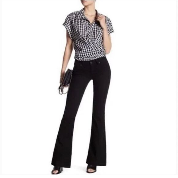 NWT DL1961 Joy Flare Jeans Hail Black DLX Hybrid Size 26 - Picture 1 of 16